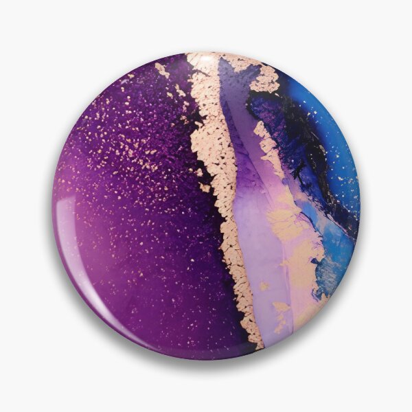 Item preview, Royal Purple and Gold Alcohol Ink Abstract Liquid Texture Wall Art designed and sold by LuxocaDesigns24.