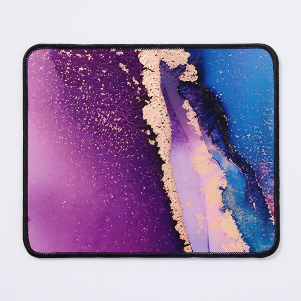 Item preview, Royal Purple and Gold Alcohol Ink Abstract Liquid Texture Wall Art designed and sold by LuxocaDesigns24.