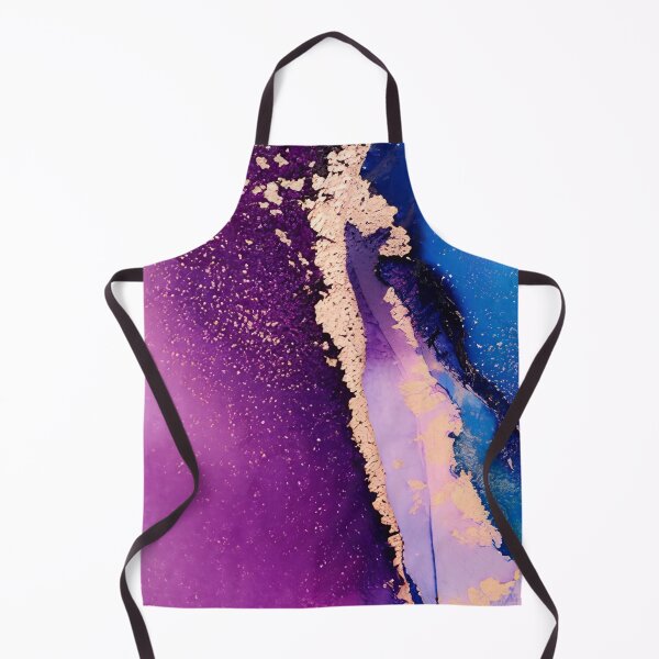 Item preview, Royal Purple and Gold Alcohol Ink Abstract Liquid Texture Wall Art designed and sold by LuxocaDesigns24.