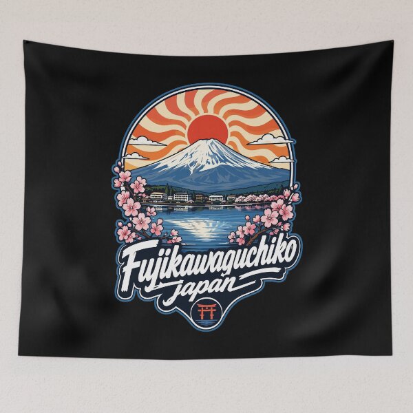 Item preview, Fujikawaguchiko Japan Retro Travel designed and sold by TomFrontierArt.