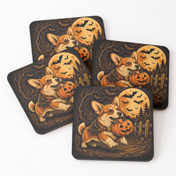 Item preview, Corgi Dog Pumpkin Vintage Halloween designed and sold by JessArty ⭐⭐⭐⭐⭐.