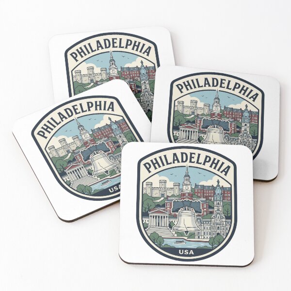 Item preview, Vintage Philadelphia Pennsylvania Liberty Bell Skyline designed and sold by k3rstman1.