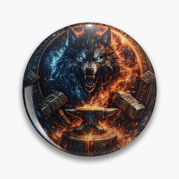 Item preview, Fire and Ice Wolf Norse Fantasy designed and sold by CreativeMindsetLab.