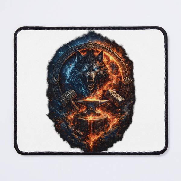 Item preview, Fire and Ice Wolf Norse Fantasy designed and sold by CreativeMindsetLab.