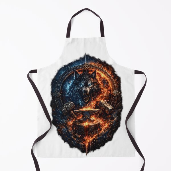 Item preview, Fire and Ice Wolf Norse Fantasy designed and sold by CreativeMindsetLab.