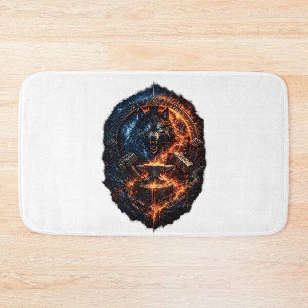 Item preview, Fire and Ice Wolf Norse Fantasy designed and sold by CreativeMindsetLab.