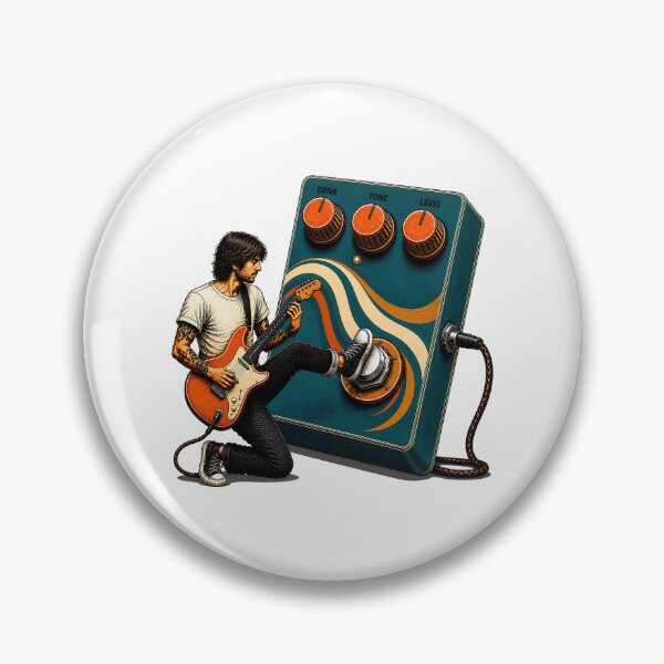 Item preview, Guitar Pedal Obsession – Retro Electric Guitarist Effects Pedal Art designed and sold by Digital Culture Studio.