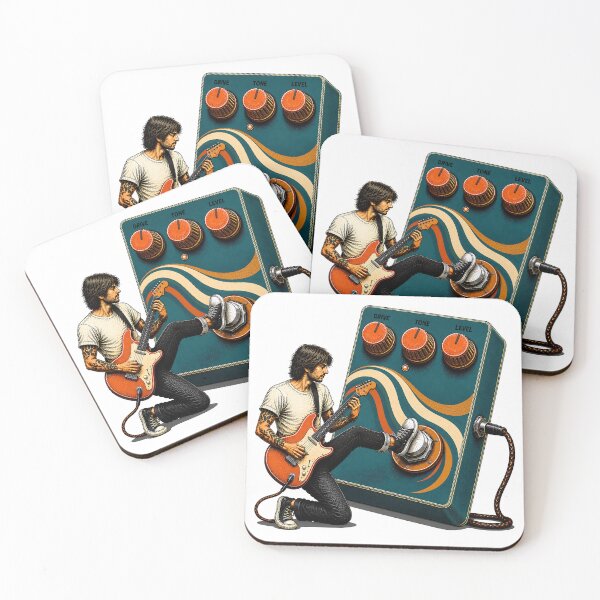 Item preview, Guitar Pedal Obsession – Retro Electric Guitarist Effects Pedal Art designed and sold by Digital Culture Studio.