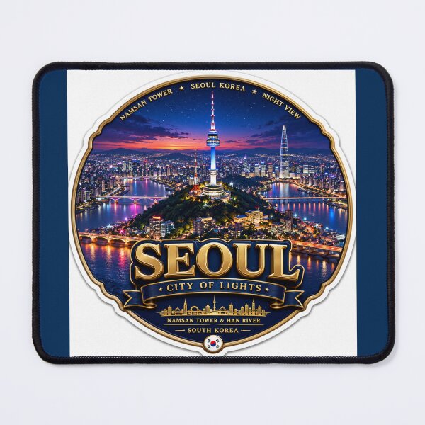 Item preview, Namsan Tower Seoul Night Skyline   designed and sold by PaintMeWorld.