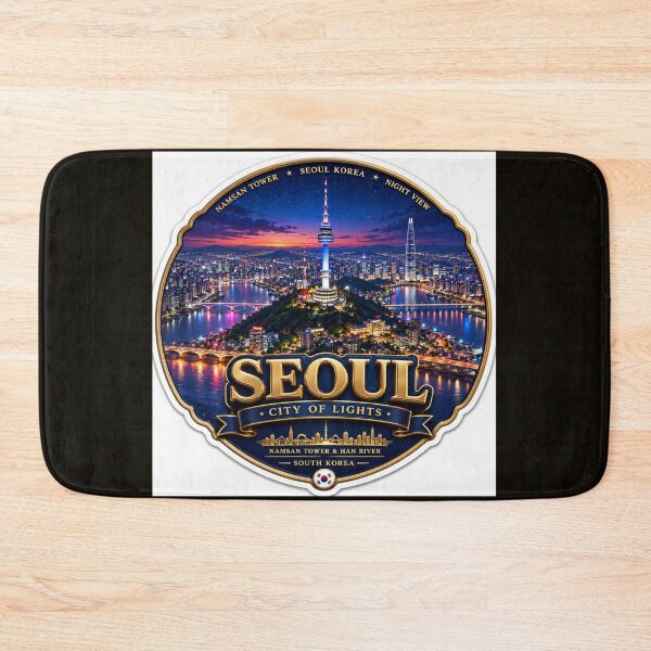 Item preview, Namsan Tower Seoul Night Skyline   designed and sold by PaintMeWorld.