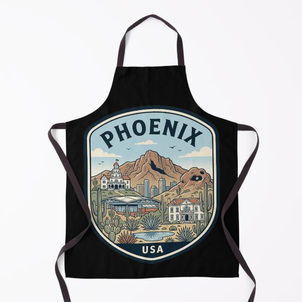 Item preview, Vintage Phoenix Arizona Desert Skyline Travel Badge designed and sold by k3rstman1.
