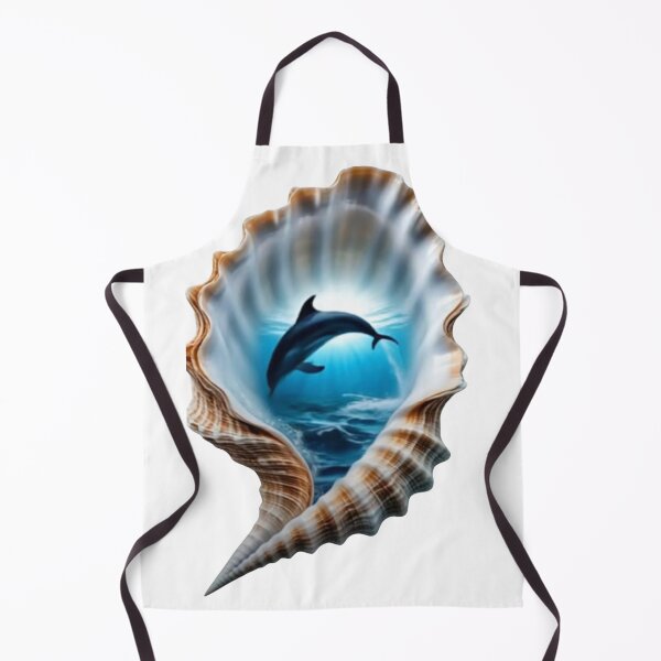 Item preview, Dolphin In Seashell Ocean Underwater Art designed and sold by LC&LCPlatform.