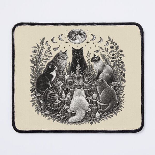 Item preview, Witchy Cat Familiar Apothecary for Cat Lovers designed and sold by POD DYNASTY | Original Print On Demand T-Shirt Graphics.