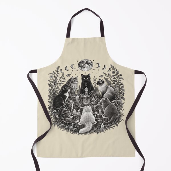 Item preview, Witchy Cat Familiar Apothecary for Cat Lovers designed and sold by POD DYNASTY | Original Print On Demand T-Shirt Graphics.