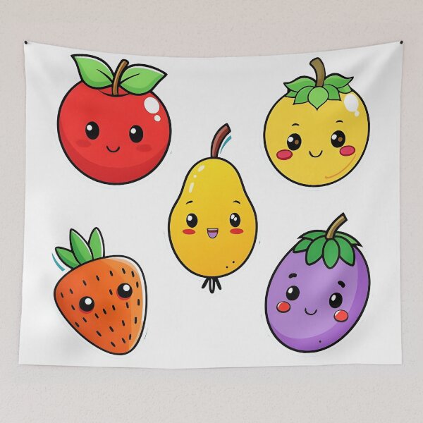 Item preview, Adorable Kawaii Fruit Friends designed and sold by arjonrasikmuna.