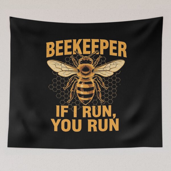 Item preview, Beekeeper If I Run You Run T-Shirt - Funny Bee Keeper Shirt - Beekeeping Men Vintage Bee Keeper Outfit designed and sold by Dabbing Turtle Designs.