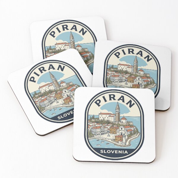Item preview, Piran Slovenia Vintage Travel Badge Illustration designed and sold by k3rstman1.