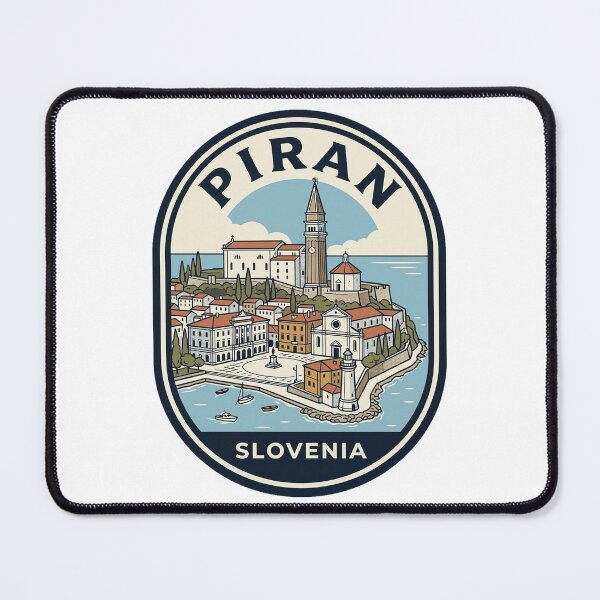 Item preview, Piran Slovenia Vintage Travel Badge Illustration designed and sold by k3rstman1.