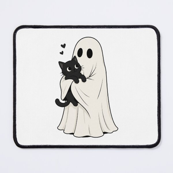 Item preview, Halloween Ghost Holding Black Cat designed and sold by Kladhadredo.