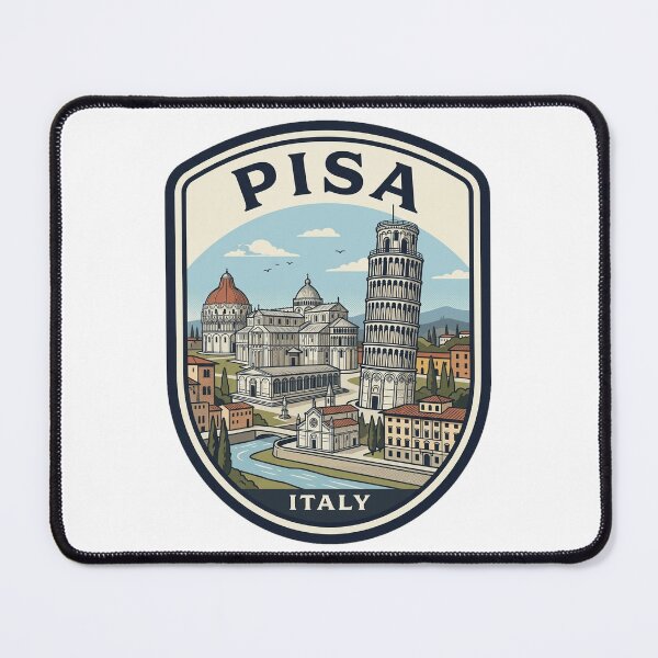 Item preview, Vintage Pisa Italy Travel Badge Illustration designed and sold by k3rstman1.