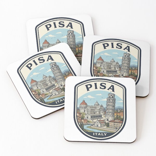 Item preview, Vintage Pisa Italy Travel Badge Illustration designed and sold by k3rstman1.