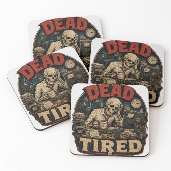 Item preview, Dead Tired Skeleton Office Worker Funny Corporate Burnout Design designed and sold by Ciuline.