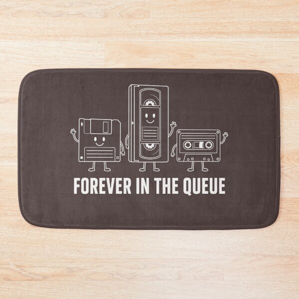 Item preview, Forever in the Queue Funny Retro Technology  designed and sold by freshwear design.
