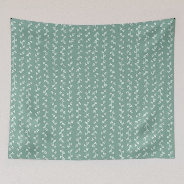 Item preview, Botanic Vein - Teal Whisper White  designed and sold by Fabricatemyart.