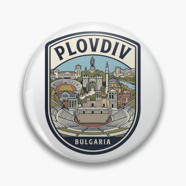 Item preview, Plovdiv Bulgaria Vintage Travel Emblem designed and sold by k3rstman1.