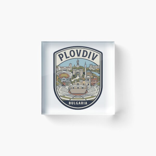 Item preview, Plovdiv Bulgaria Vintage Travel Emblem designed and sold by k3rstman1.