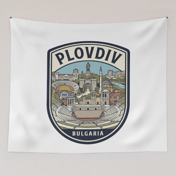 Item preview, Plovdiv Bulgaria Vintage Travel Emblem designed and sold by k3rstman1.