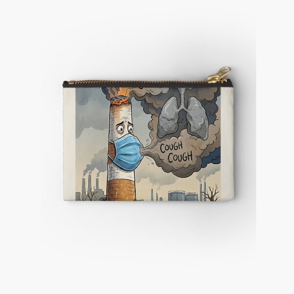 Item preview, Factory Smokestack Cigarette Pollution Environmental Cartoon designed and sold by Michaelragheb.