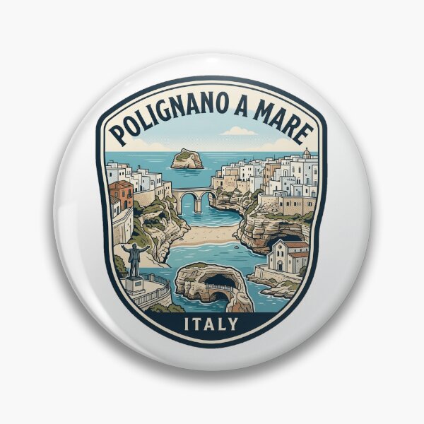 Item preview, Polignano a Mare Italy Vintage Travel Badge designed and sold by k3rstman1.