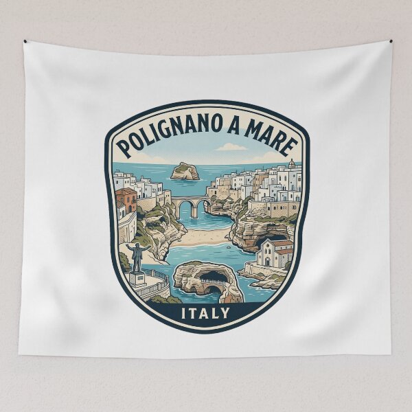 Item preview, Polignano a Mare Italy Vintage Travel Badge designed and sold by k3rstman1.