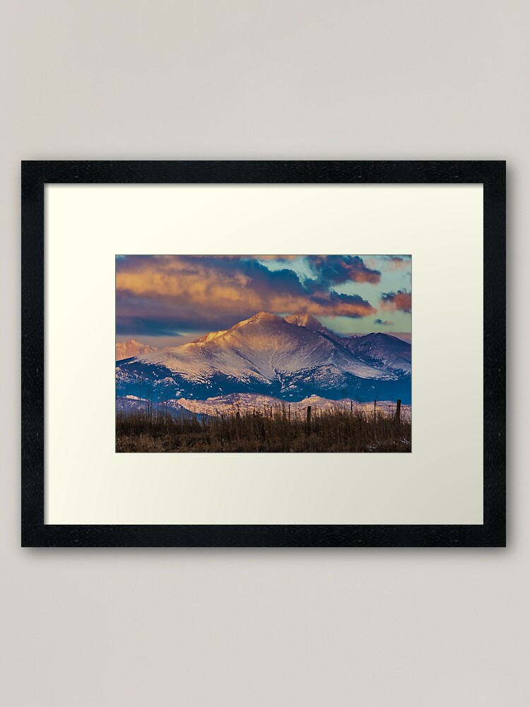 Alternate view of Mt Meeker and Longs Peak Sunrise Framed Art Print