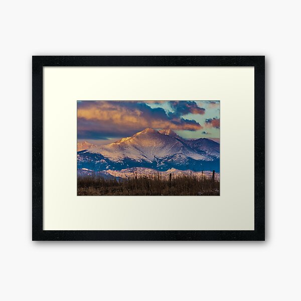 Mt Meeker and Longs Peak Sunrise Framed Art Print