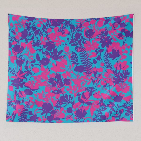 Item preview, Vibrant Blue And Pink Floral Pattern designed and sold by Owcomm.