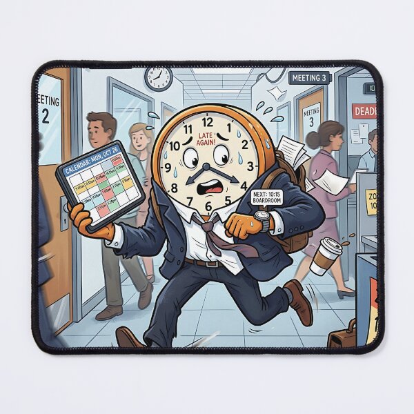 Item preview, Running Late Office Clock Deadline Humor designed and sold by Michaelragheb.