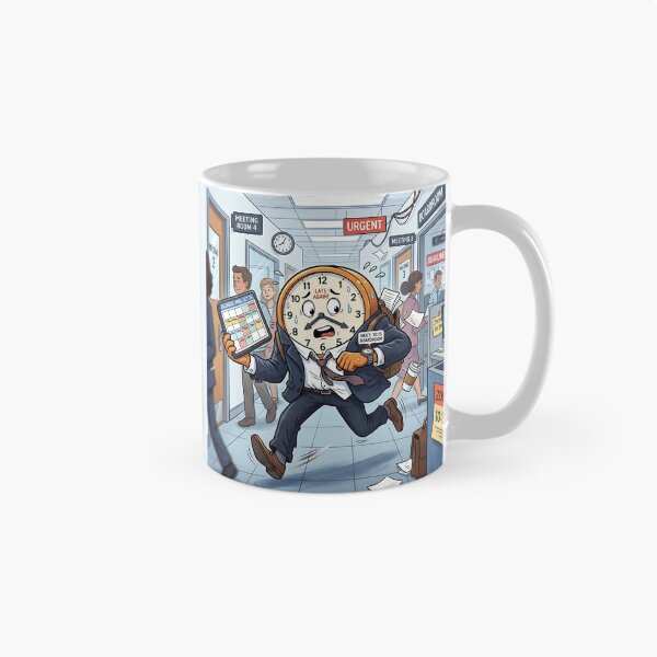 Item preview, Running Late Office Clock Deadline Humor designed and sold by Michaelragheb.