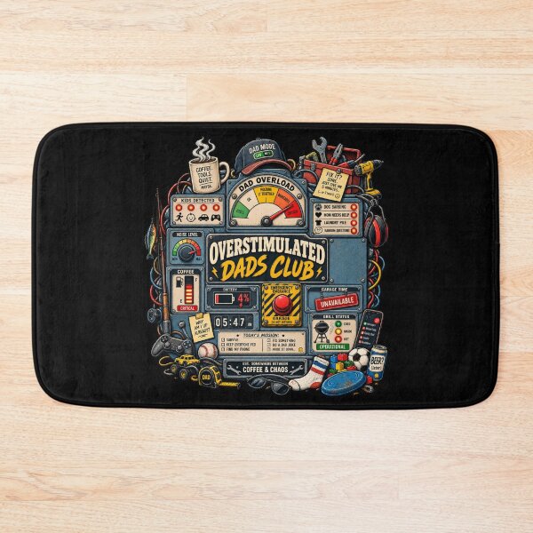 Item preview, Overstimulated Dads Club Control Panel - Dad Overload Critical Funny Dad Life Machine designed and sold by Neurospicy Trolls.