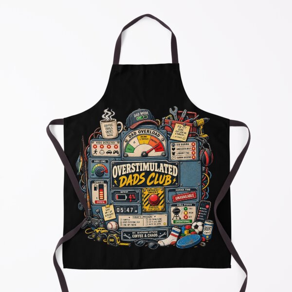 Item preview, Overstimulated Dads Club Control Panel - Dad Overload Critical Funny Dad Life Machine designed and sold by Neurospicy Trolls.