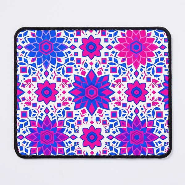 Item preview, Vibrant Geometric Floral Seamless Pattern Blue Pink designed and sold by Owcomm.