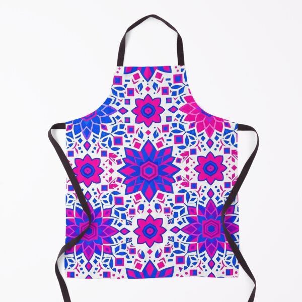 Item preview, Vibrant Geometric Floral Seamless Pattern Blue Pink designed and sold by Owcomm.