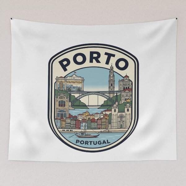 Item preview, Porto Portugal Vintage Travel Badge Illustration designed and sold by k3rstman1.
