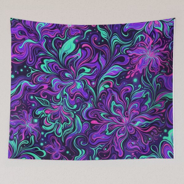 Item preview, Neon Purple Floral Dreamscape designed and sold by Owcomm.