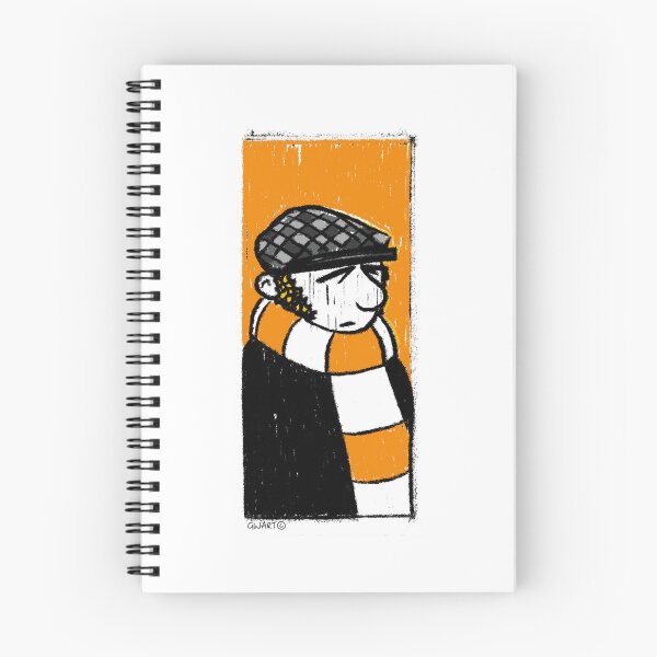 Item preview, Classic Football Fan Illustration | Footy Terrace Supporter | Orange & White  Scarf designed and sold by GWARTGB.