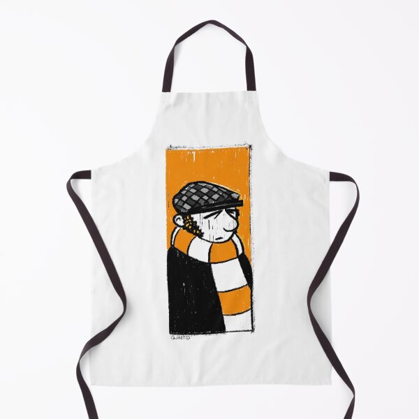 Item preview, Classic Football Fan Illustration | Footy Terrace Supporter | Orange & White Scarf designed and sold by GWARTGB.