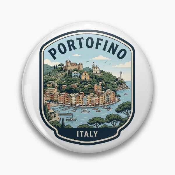 Item preview, Portofino Italy Retro Travel Badge Illustration designed and sold by k3rstman1.
