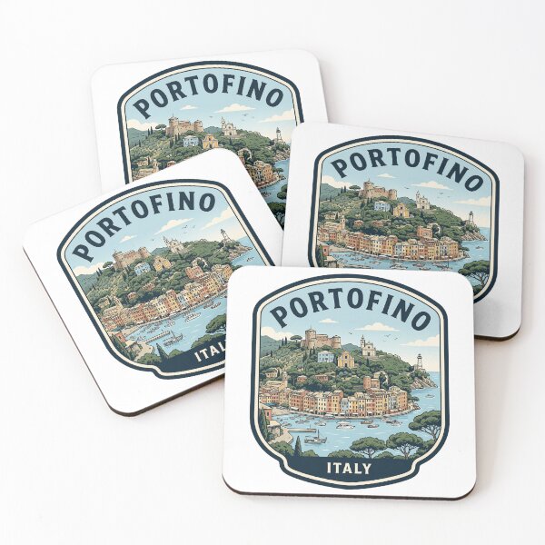 Item preview, Portofino Italy Retro Travel Badge Illustration designed and sold by k3rstman1.