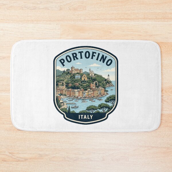 Item preview, Portofino Italy Retro Travel Badge Illustration designed and sold by k3rstman1.